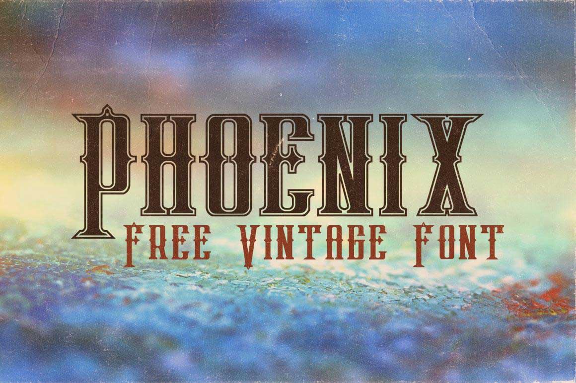 Phoenix-新复古风格-3D英文字体