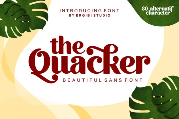 Quacker-甜美优雅无衬线-英文字体下载