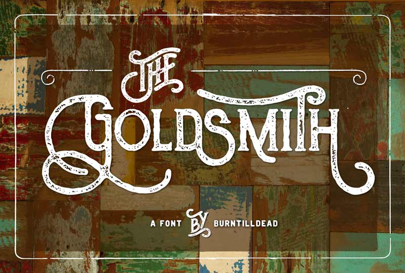 TheGoldsmith-油墨纹理-哥特式英文字下载