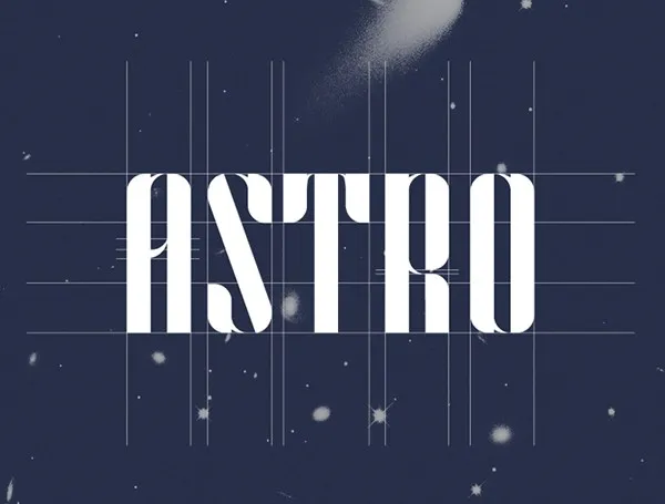 Astro-天文模块化-复古英文字体下载