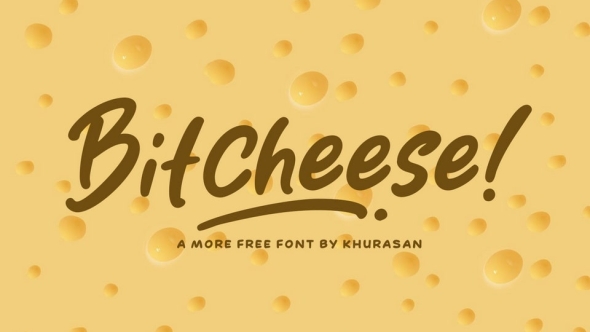 Bitcheese 一种纯手绘画笔字体下载