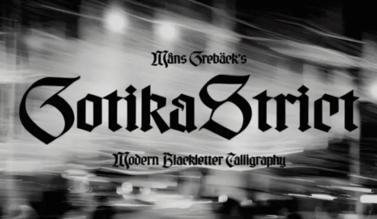 Gotika 复古恐怖重金属感的哥特式英文字体下载