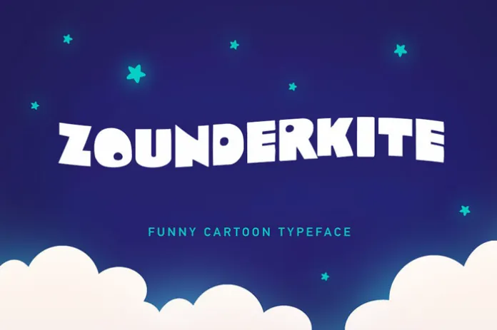 Zounderkite-适合卡通标志和短标题的娱乐庆祝--系列字体
